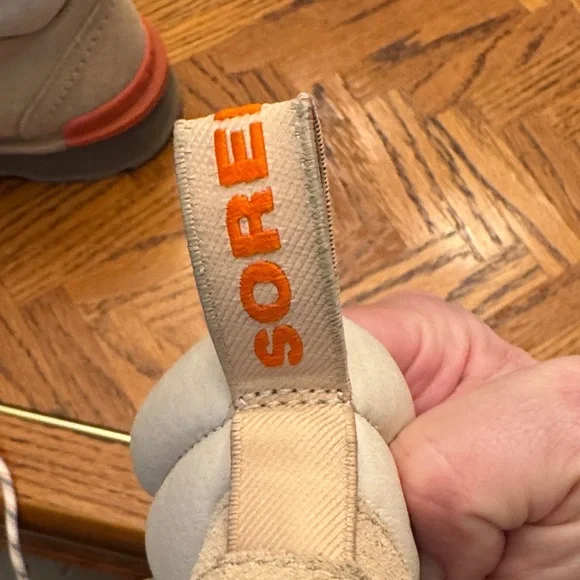 Sorel Beige and Orange Suede Boots - Picture 2 of 6